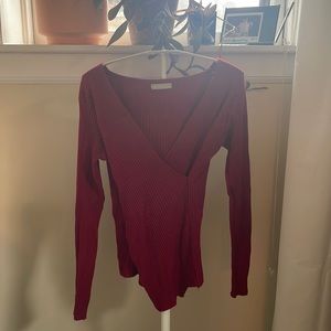 Parisian red low cut sweater